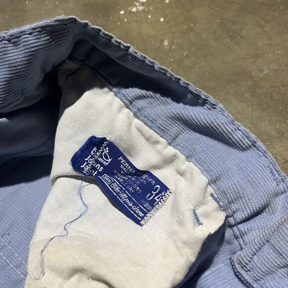 Vintage 70s Sears Light Blue Bell Bottom Corduroys 31x30 - Picture 6 of 6